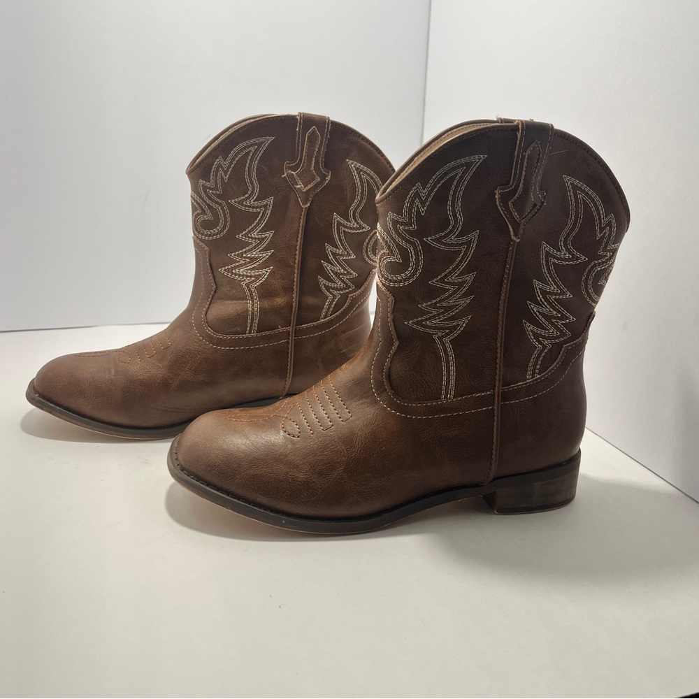 Kids Brown Western Cowboy Boots Size 3